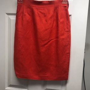 Red pencil skirt